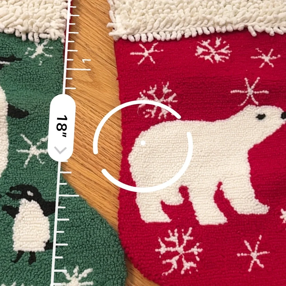Festive Christmas Stockings with Polar Bear and Penguins